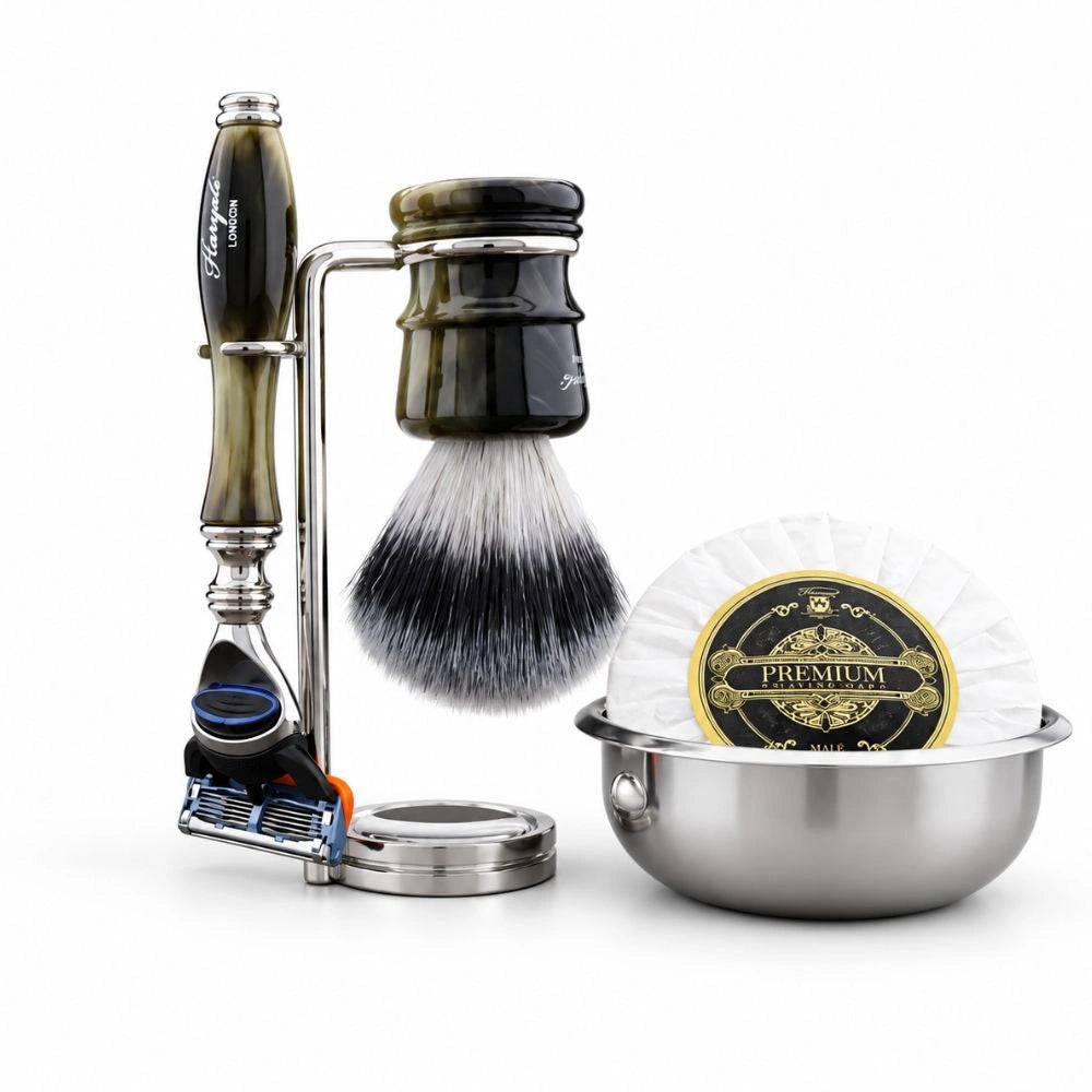 Lincoln 5Pc Vegan Silvertip Hair Luxury Shaving Set