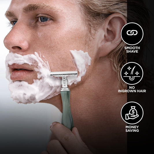 Haryali' Safety Razor - Black Green - HARYALI LONDON