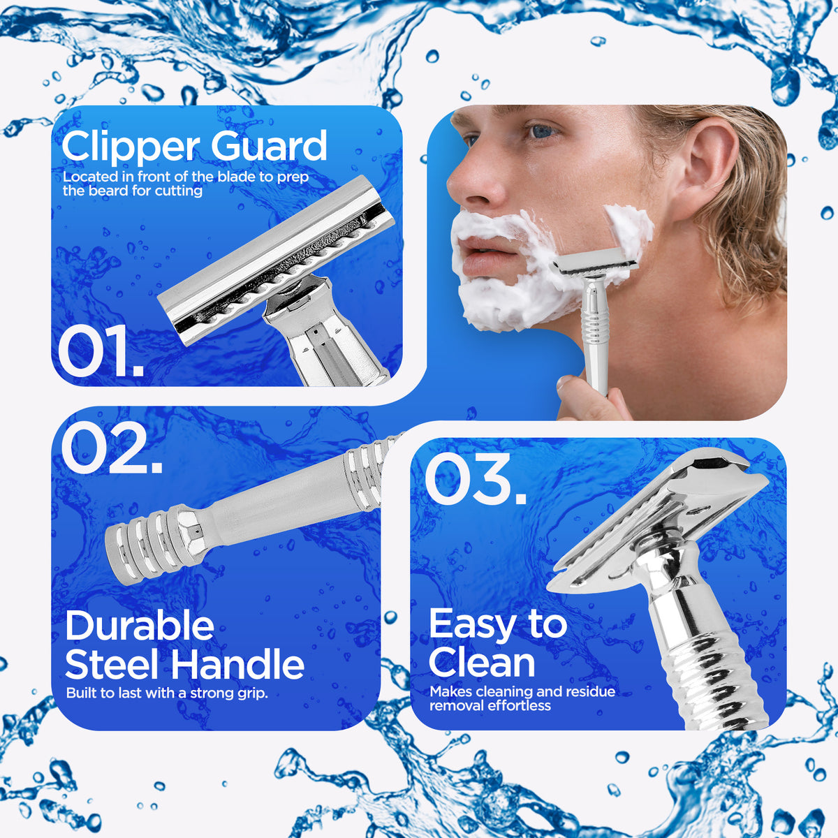 Double Edge Razor Stainless Steel Heavy - HARYALI LONDON