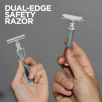 Haryali's Double Edge Safety Razor - Green - HARYALI LONDON
