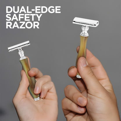 Haryali's Safety Razor - Buffalo Horn Imitation - HARYALI LONDON