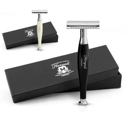 Tandoori Double Edge Safety Razor in Zwart & Ivoor
