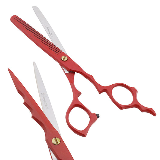 Matrood 6,5 Inch Kappersschaar & Uitdunschaar Set