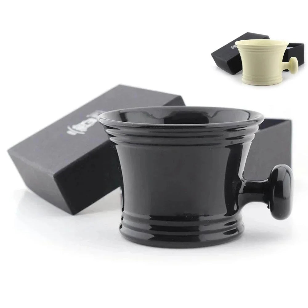 Plastic Shaving Mug with Handle for Wet Shaving & Lathering - HARYALI LONDON