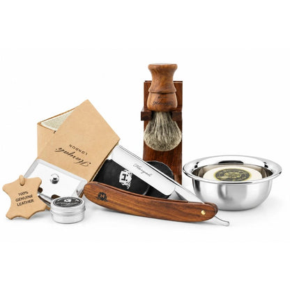 Haryali Scheermes Kit - Houten Handvat