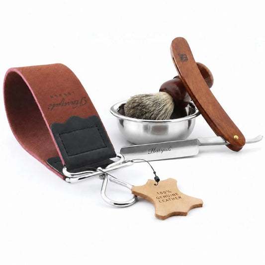 Haryali Scheermes Set - Houten Handvat