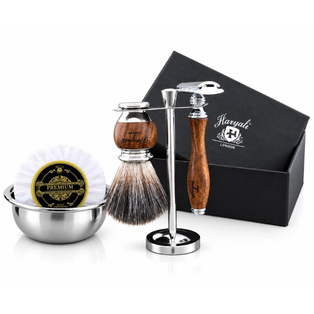 Haryali's houten scheerset