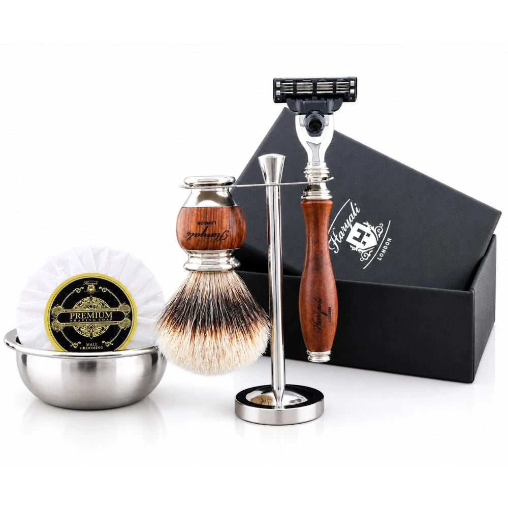 Haryali's houten scheerset