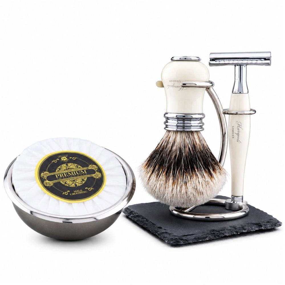 Lille 5Pc Silvertip Badger Hair Shaving Kit For Men