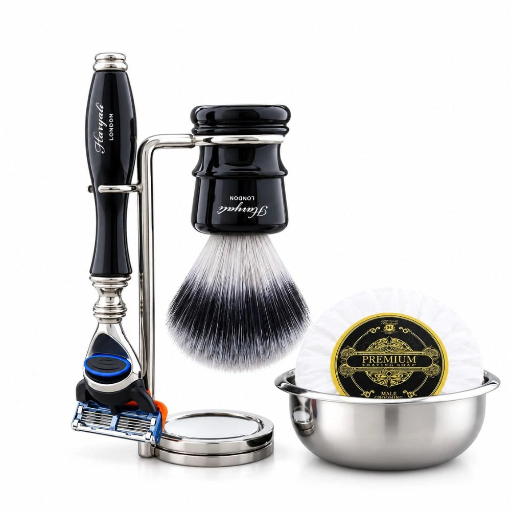 Lincoln 5Pc Vegan Silvertip Hair Luxury Shaving Set