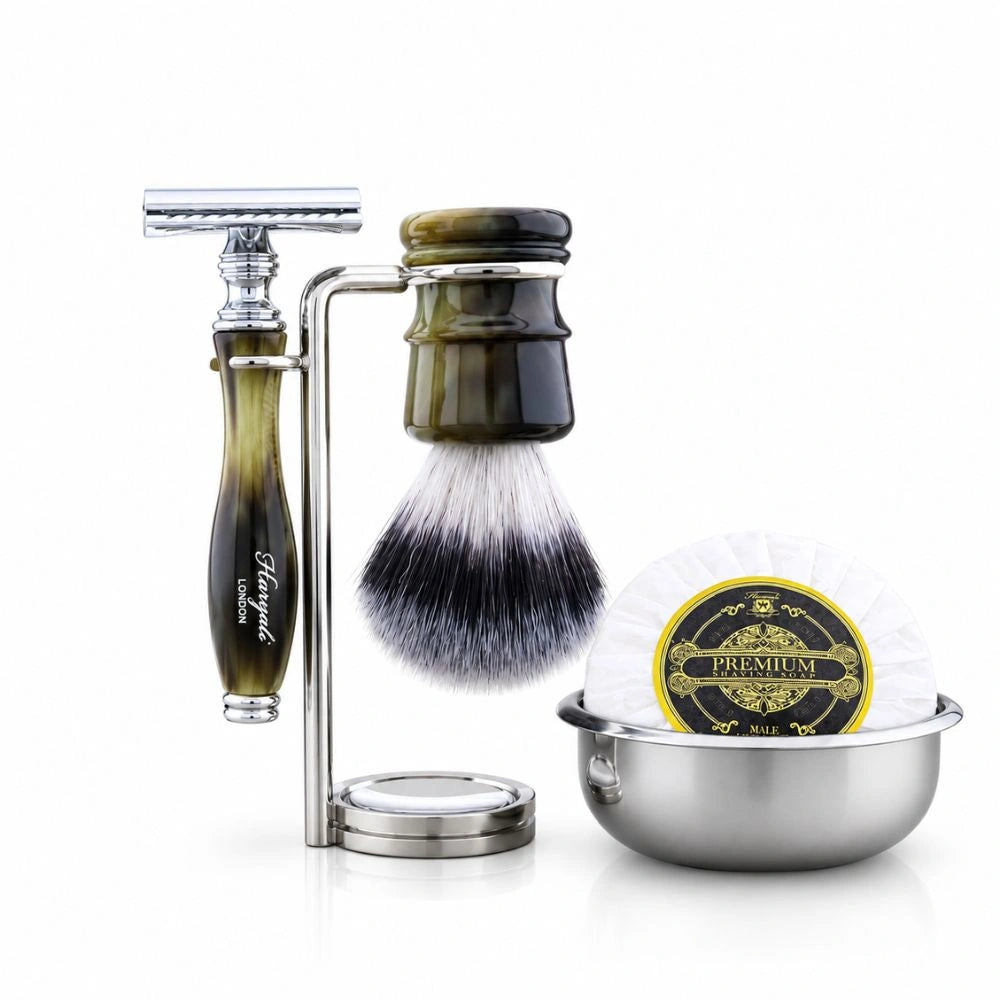 Lincoln 5Pc Vegan Silvertip Hair Luxury Shaving Set