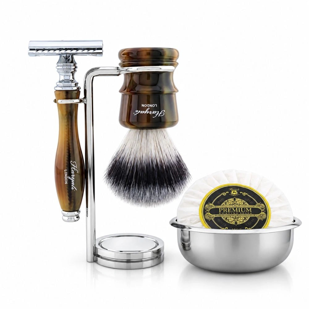 Lincoln 5Pc Vegan Silvertip Hair Luxury Shaving Set
