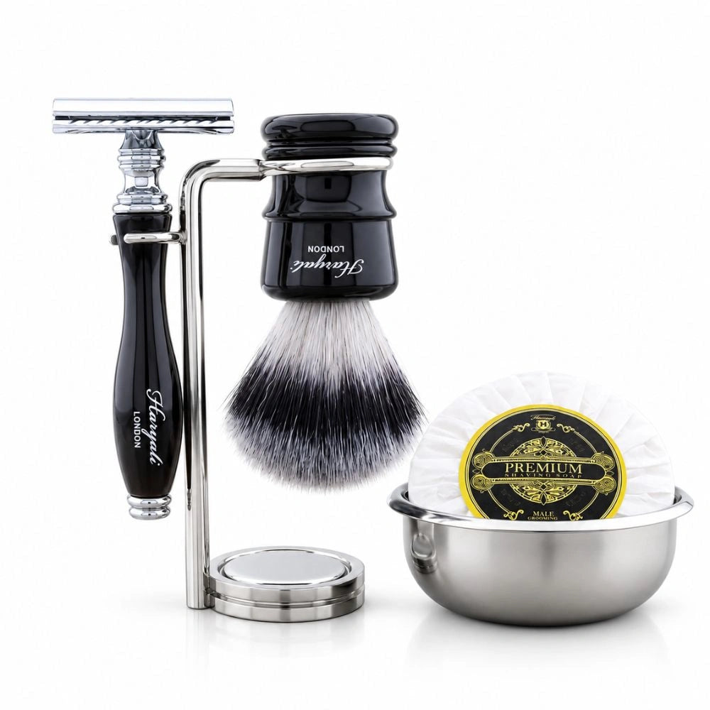 Lincoln 5Pc Vegan Silvertip Hair Luxury Shaving Set