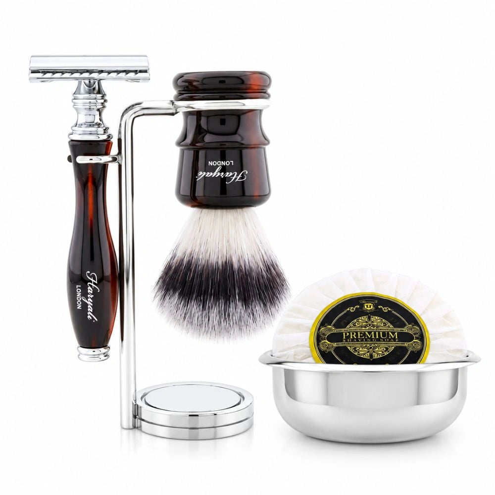 Lincoln 5Pc Vegan Silvertip Hair Luxury Shaving Set