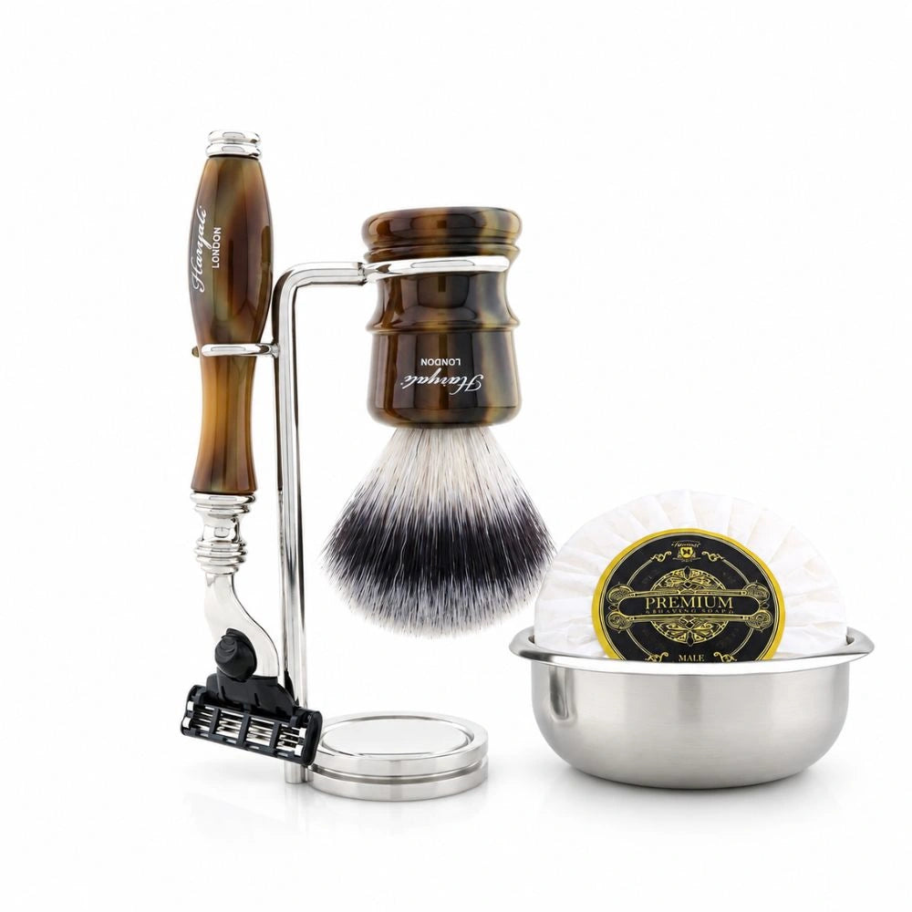 Lincoln 5Pc Vegan Silvertip Hair Luxury Shaving Set
