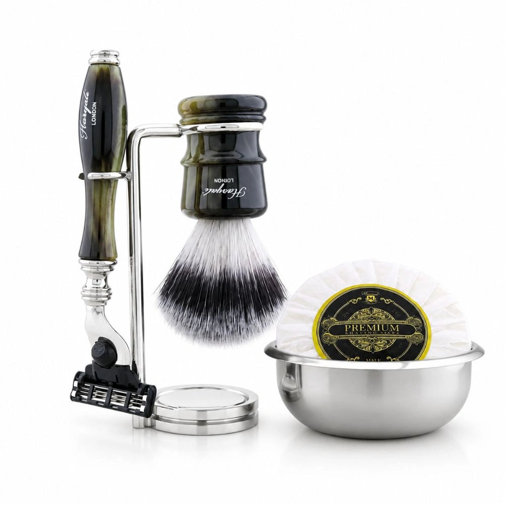 Lincoln 5Pc Vegan Silvertip Hair Luxury Shaving Set