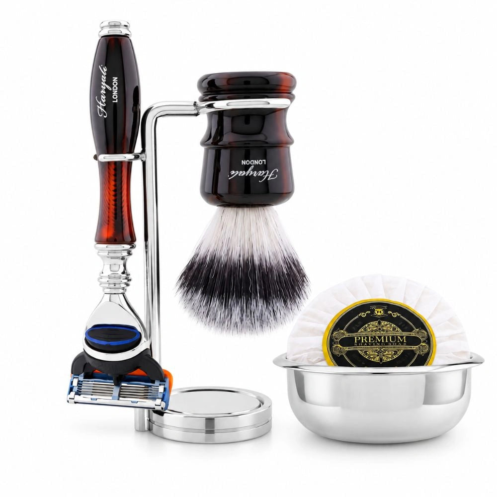 Lincoln 5Pc Vegan Silvertip Hair Luxury Shaving Set