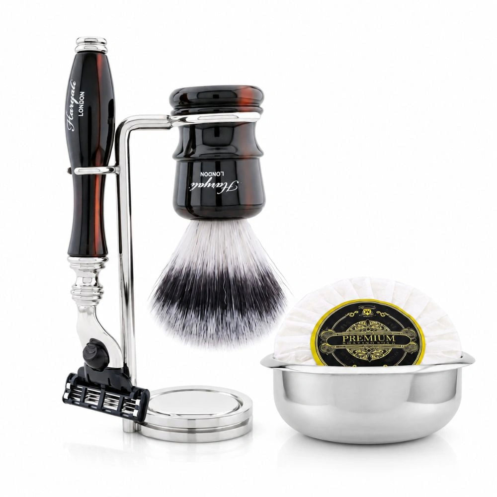 Lincoln 5Pc Vegan Silvertip Hair Luxury Shaving Set