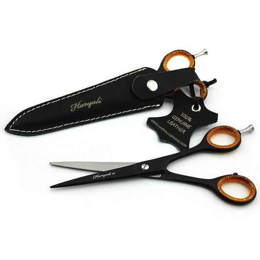 Haryali London 6 inch Hair Cutting Detachable Finger Rings Hairdressing Stainless Steel Sharp Razor ShearEdge - HARYALI LONDON