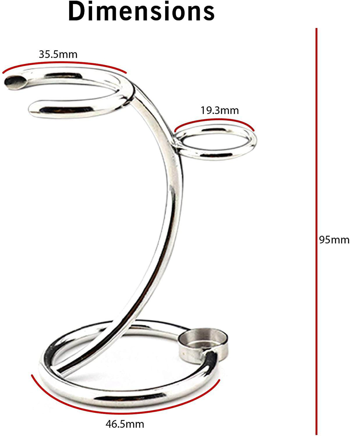 Stainless Steel Shaving Stand for Brush and Razor - HARYALI LONDON