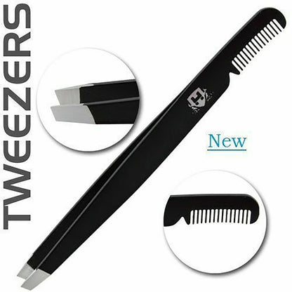 Professional Black Eyebrow Tweezers - HARYALI LONDON