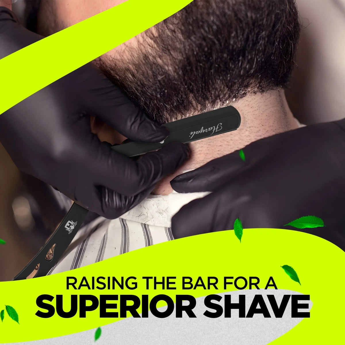 Black Stainless Steel Cut Throat Replaceable Razor Blades - HARYALI LONDON