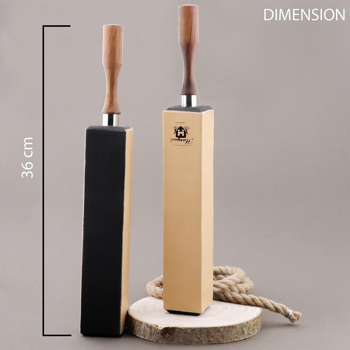 Leather Strop - Paddle Strop - 4 sided Honing Tool - Straight Razor Strop - HARYALI LONDON