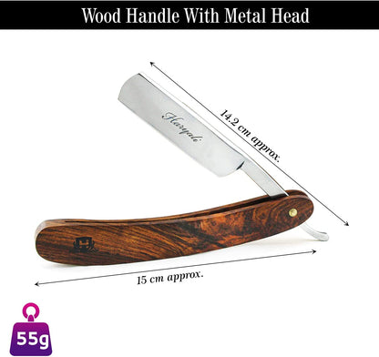 Haryali's Straight Razor Kit - Wood Handle